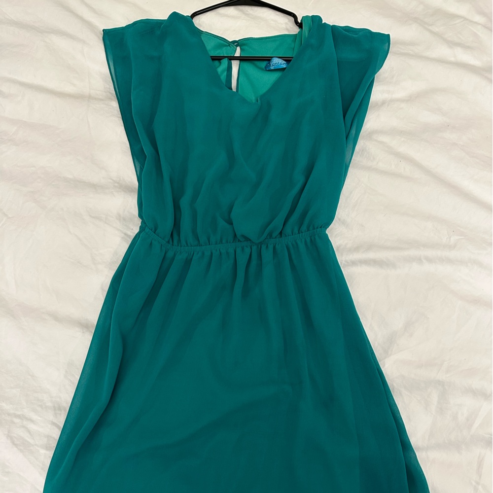 Green cocktail dress